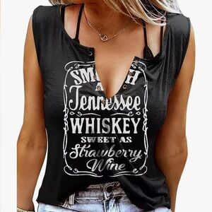 Black Graphic Women's Country Top
